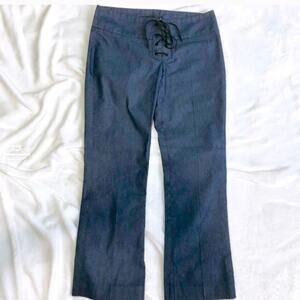Guess Collection chambray ankle pants size 2 lace up waist Y2K